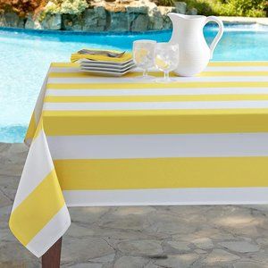 Benson Mills Beach Stripe 70" Round Tablecloth